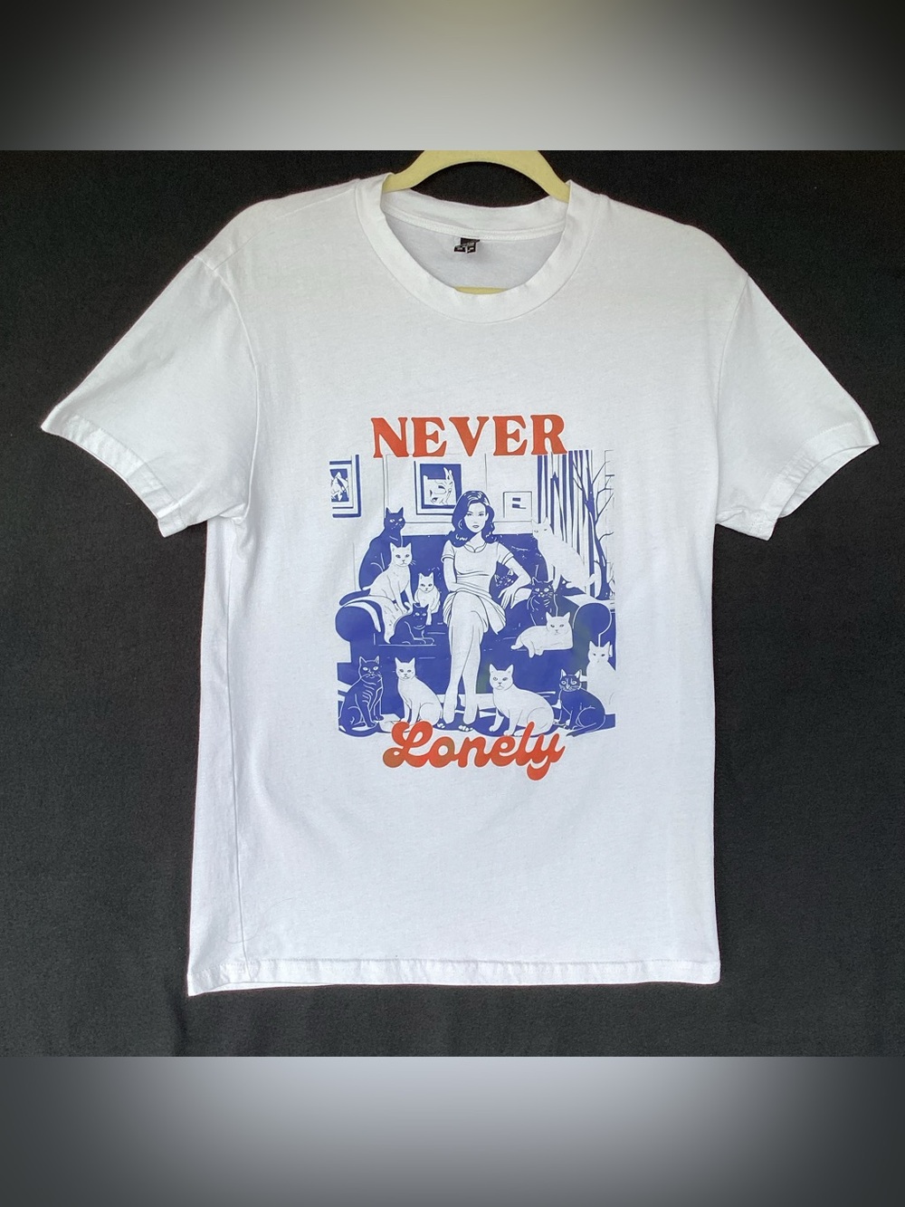 “Never lonely” cat lady t shirt by PFR